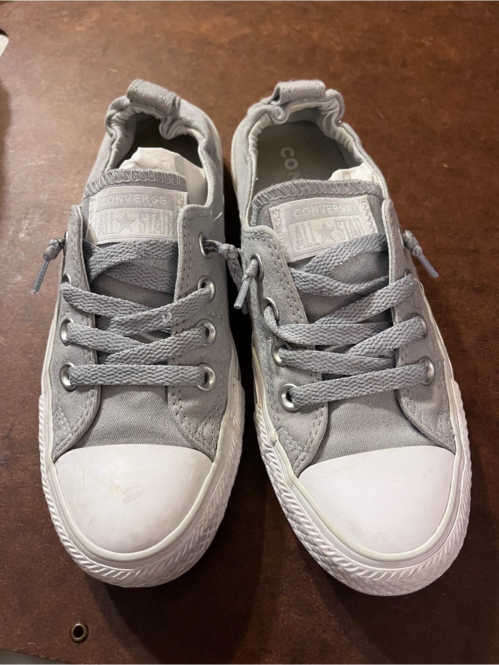 Converse All Star Chuck Taylor Shoreline Light Gray Low Top Women's Sneakers SZ7